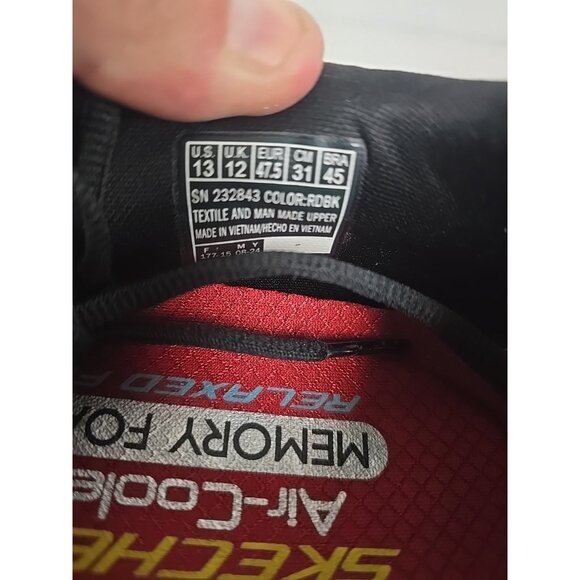 Skechers Men's Relaxed Fit 232843 Edgeride Contention Walking Shoe Red Size 13M - Picture 5 of 8